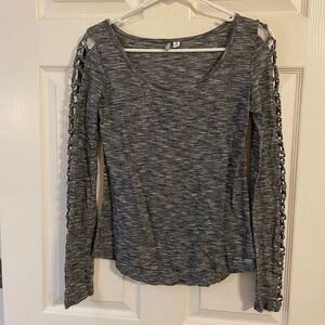Gray Long Sleeve Women's Top